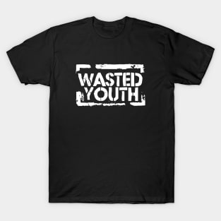 Wasted Font White T-Shirt